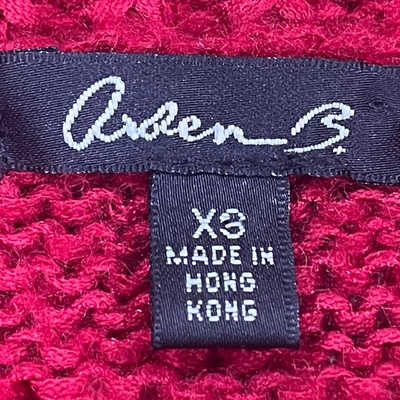 Arden B Size XS S Red Belted Cardigan Sweater - Picture 3 of 7